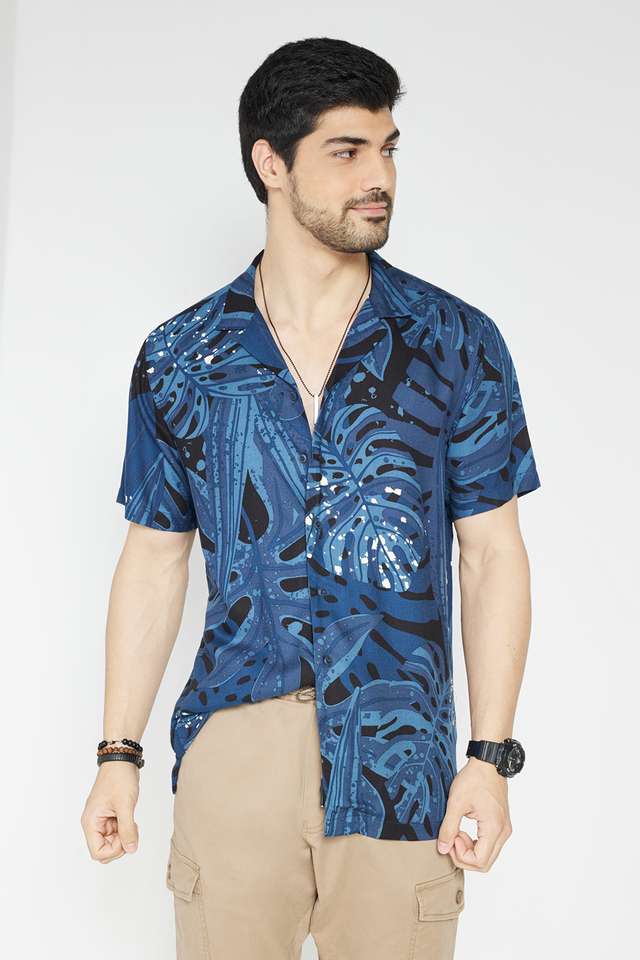 Printed-Viscose-Slim-Fit-Men-s-Casual-Wear-Shirt