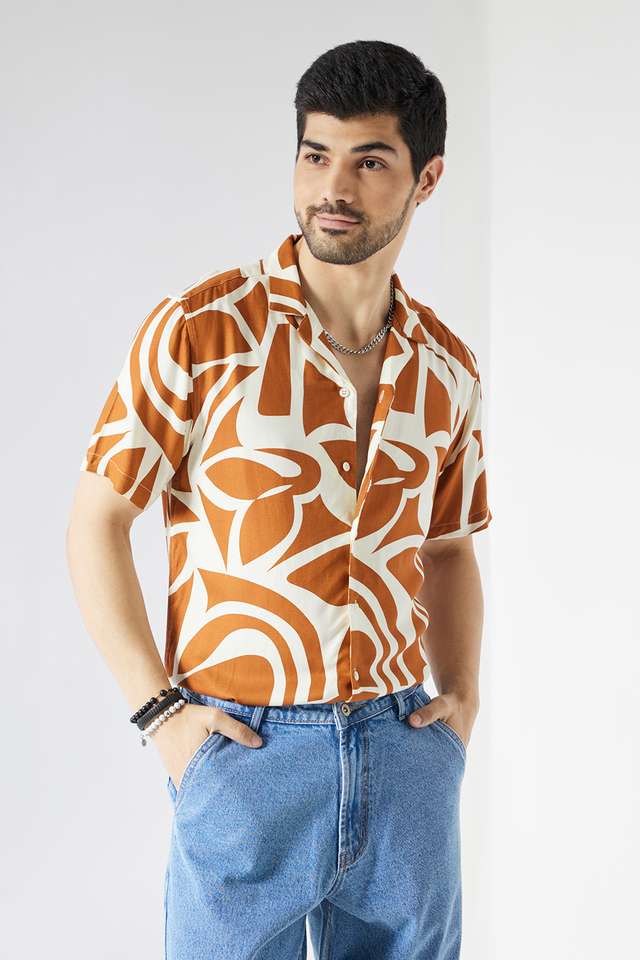 Printed-Viscose-Slim-Fit-Men-s-Casual-Wear-Shirt