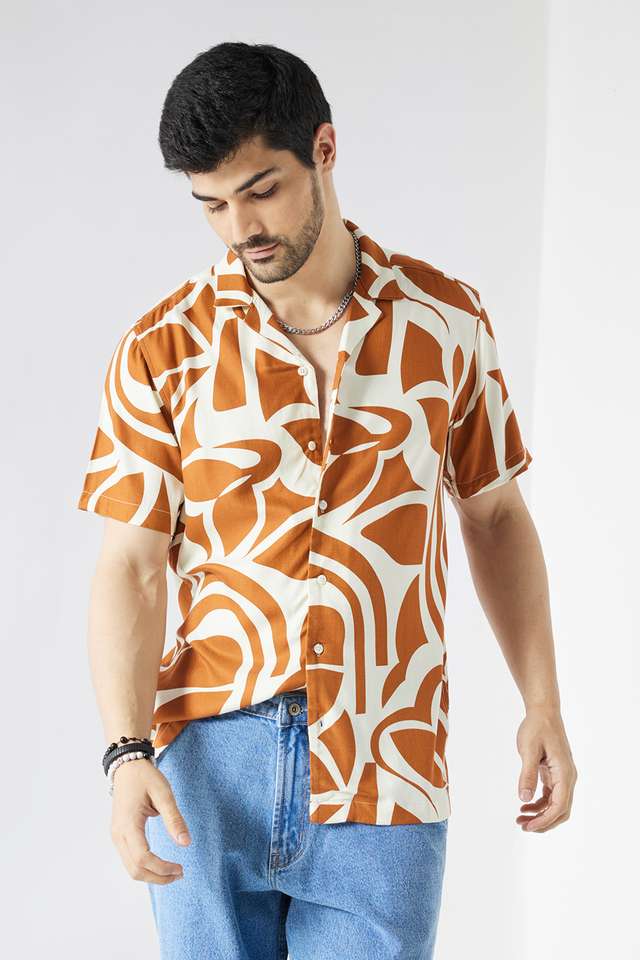 Printed-Viscose-Slim-Fit-Men-s-Casual-Wear-Shirt