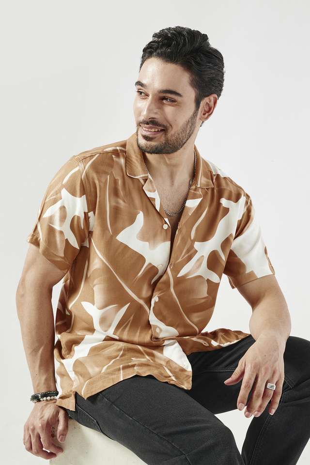 Printed-Viscose-Slim-Fit-Men-s-Casual-Wear-Shirt