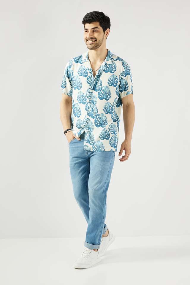 Printed-Viscose-Slim-Fit-Men-s-Casual-Wear-Shirt