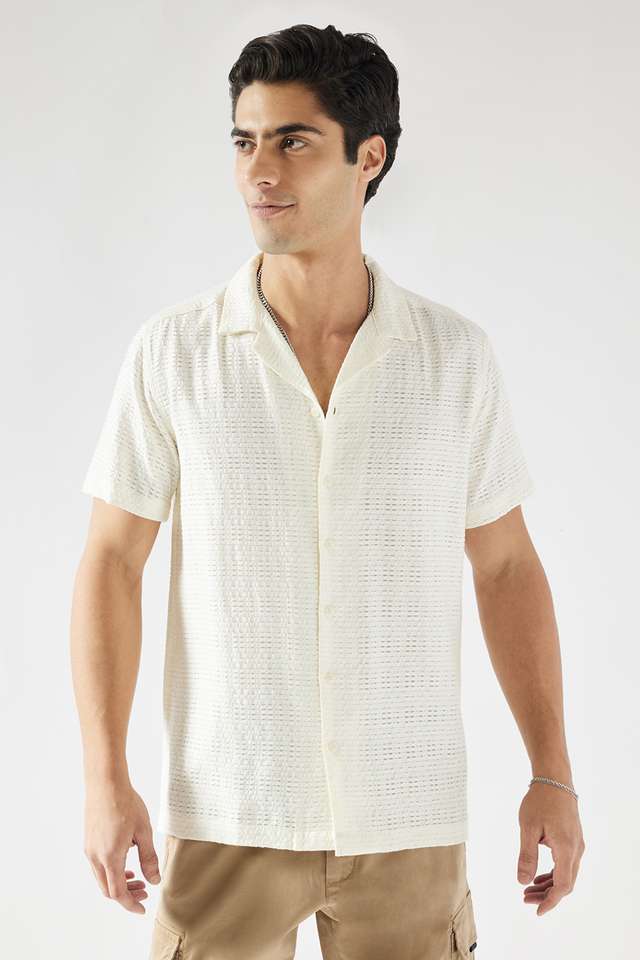 Textured-Blended-Fabric-Slim-Fit-Men-s-Casual-Wear-Shirt