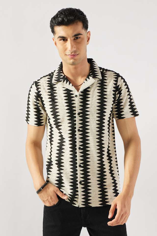 Textured-Blended-Fabric-Slim-Fit-Men-s-Casual-Wear-Shirt