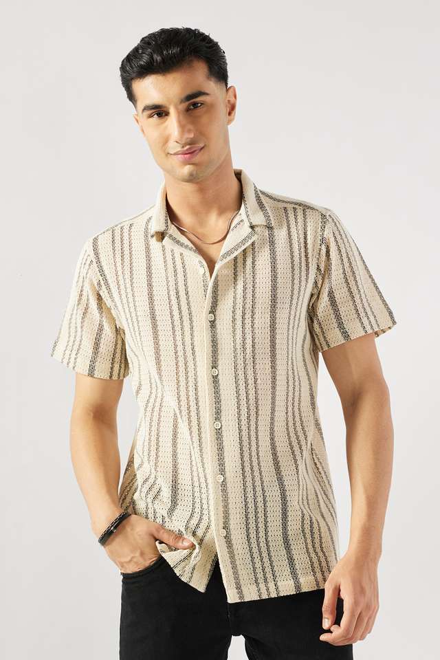 Textured-Blended-Fabric-Slim-Fit-Men-s-Casual-Wear-Shirt