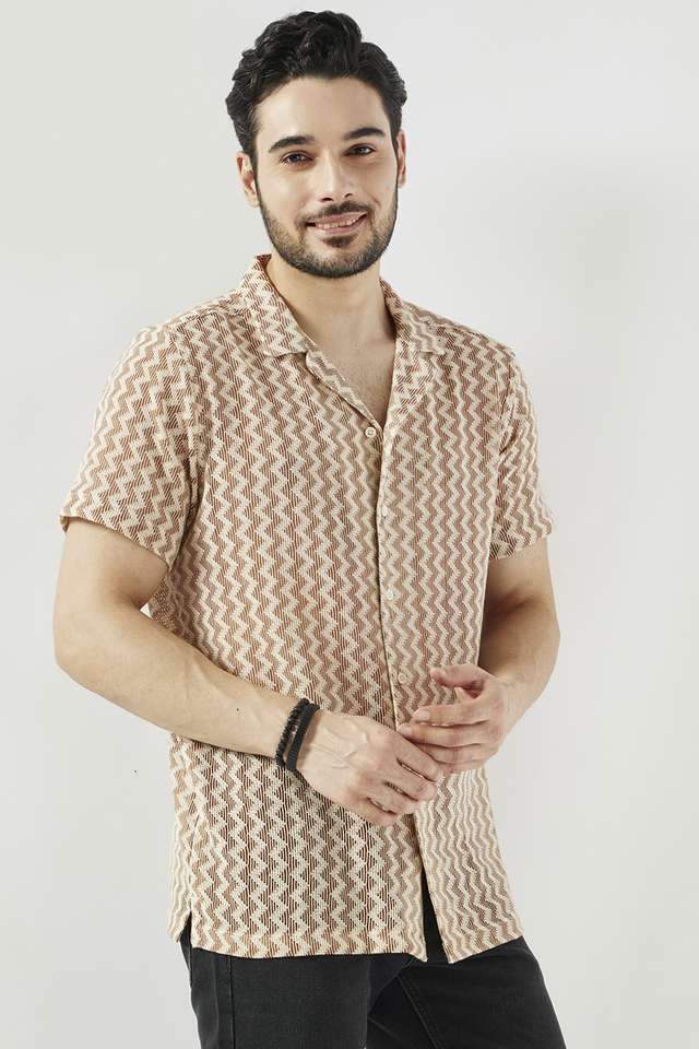 Textured-Blended-Fabric-Slim-Fit-Men-s-Casual-Wear-Shirt