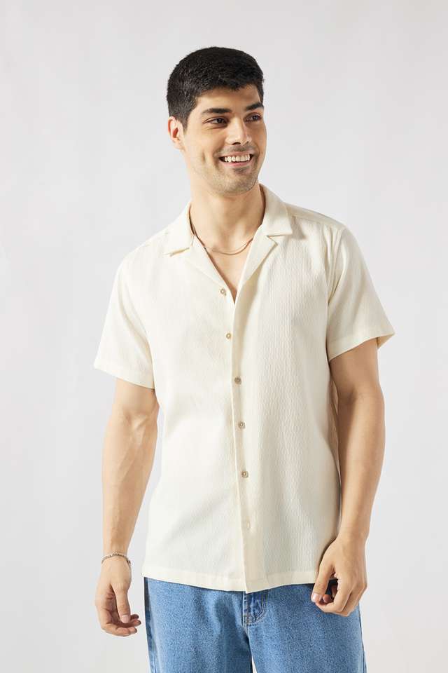 Textured-Cotton-Slim-Fit-Men-s-Casual-Wear-Shirt
