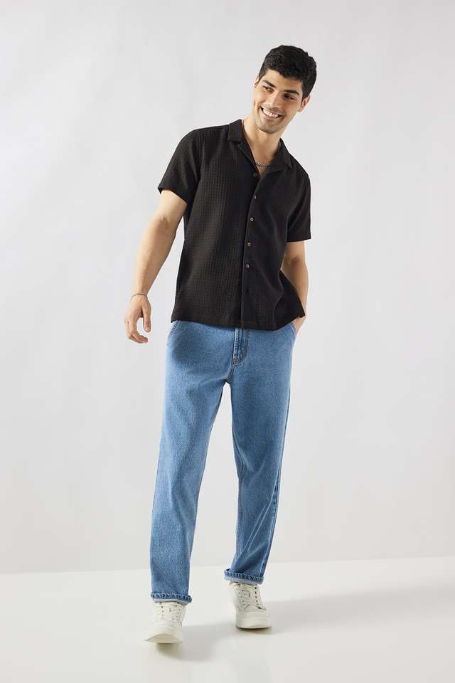 Textured-Cotton-Slim-Fit-Men-s-Casual-Wear-Shirt