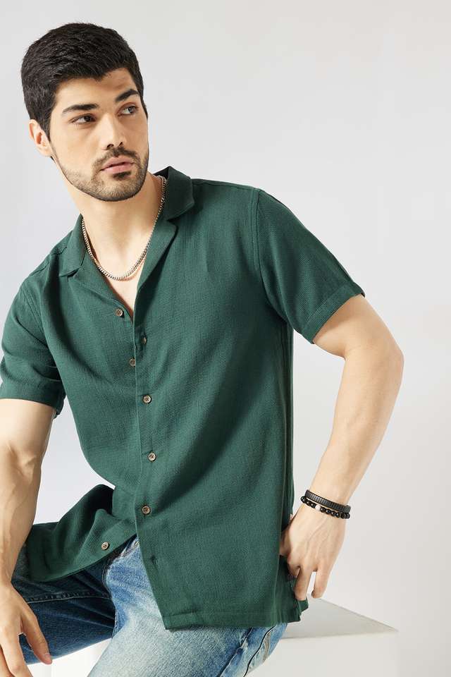 Textured-Cotton-Slim-Fit-Men-s-Casual-Wear-Shirt