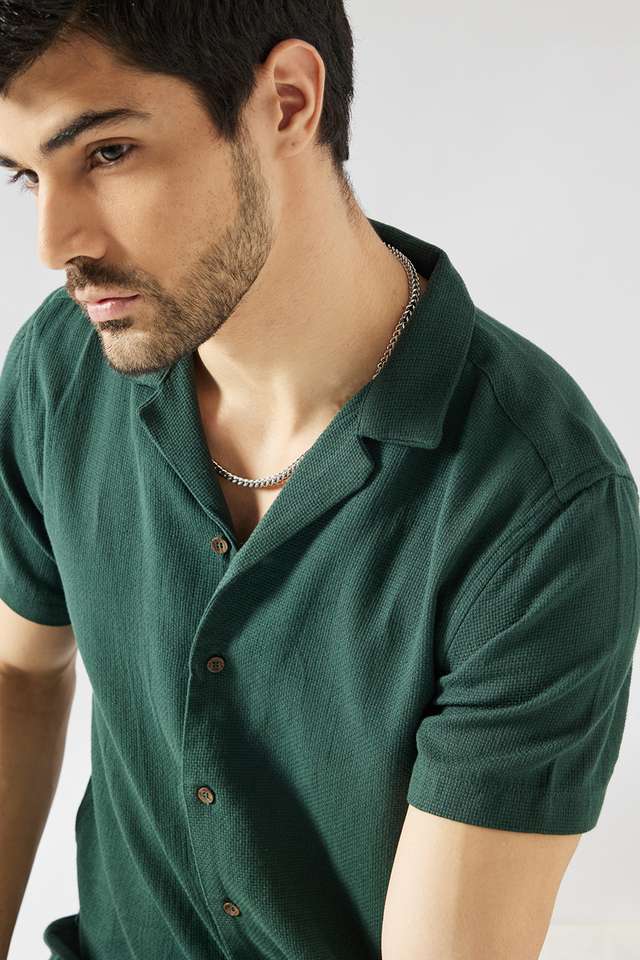 Textured-Cotton-Slim-Fit-Men-s-Casual-Wear-Shirt