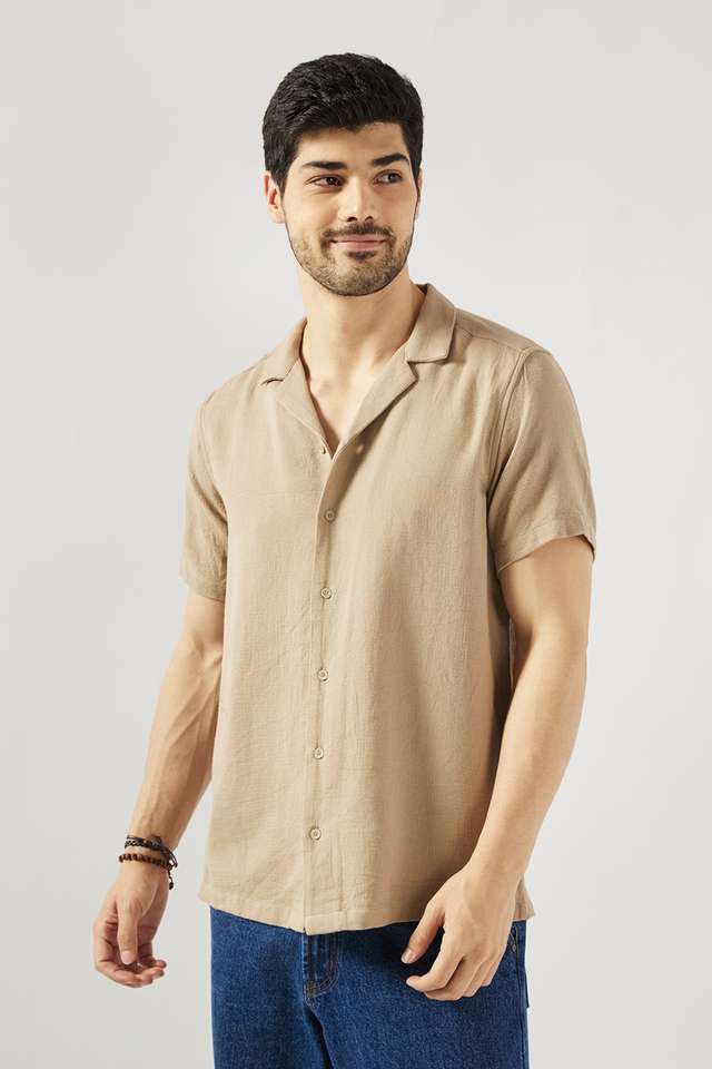 Textured-Cotton-Slim-Fit-Men-s-Casual-Wear-Shirt