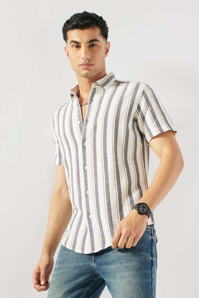 Stripes-Cotton-Slim-Fit-Men-s-Casual-Wear-Shirt