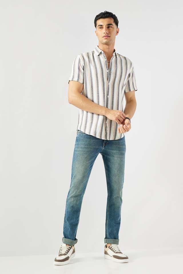 Stripes-Cotton-Slim-Fit-Men-s-Casual-Wear-Shirt