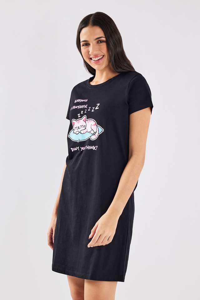 Half-Sleeves-Regular-Fit-Cotton-Women-s-Night-Dress