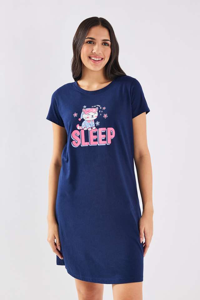 Half-Sleeves-Regular-Fit-Cotton-Women-s-Night-Dress