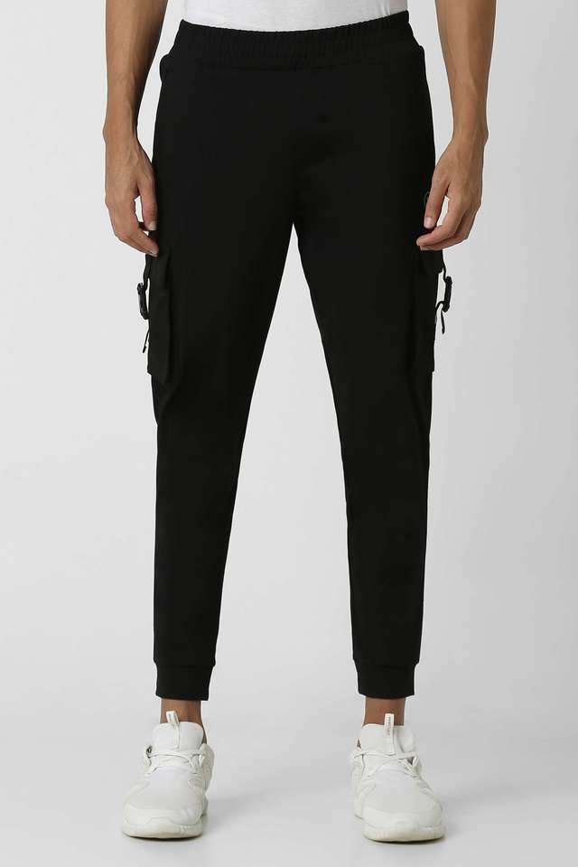 Solid-Polyester-Regular-Fit-Men-s-Track-Pants