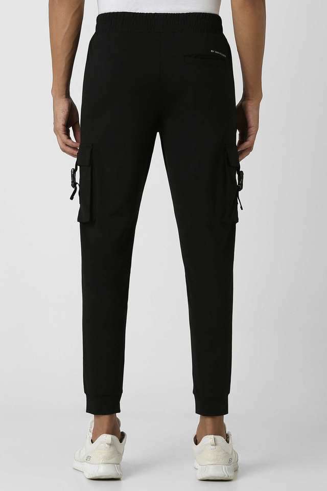Solid-Polyester-Regular-Fit-Men-s-Track-Pants