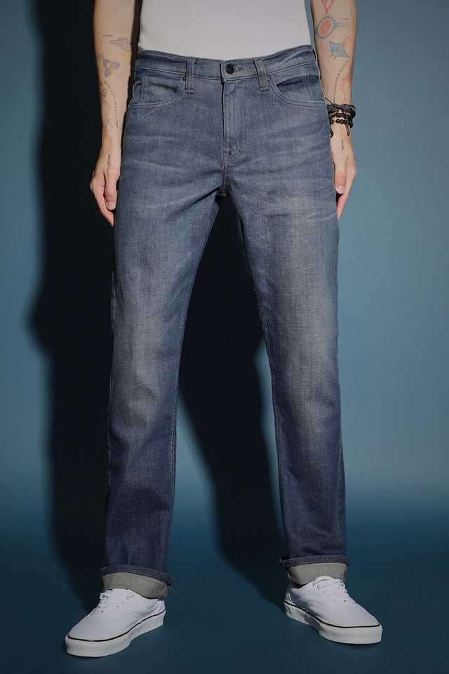 Light-Wash-Cotton-Straight-Fit-Men-s-Jeans