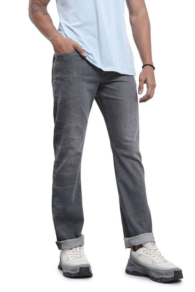 Light-Wash-Blended-Fabric-Straight-Fit-Men-s-Jeans