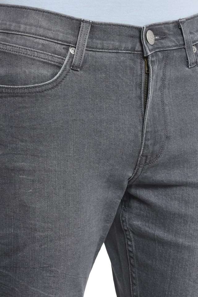 Buy Lee Grey Light Wash Blended Fabric Straight Fit Men Jeans