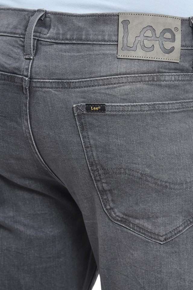 Buy Lee Grey Light Wash Blended Fabric Straight Fit Men Jeans