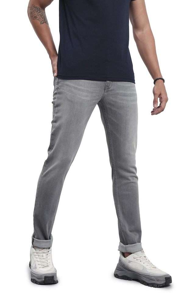 Light-Wash-Blended-Fabric-Skinny-Fit-Men-s-Jeans