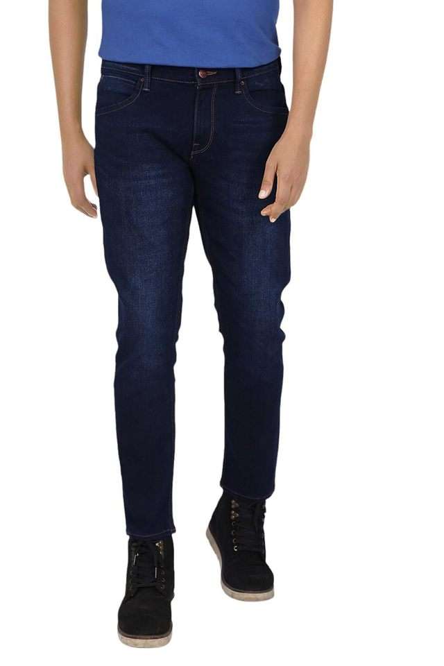 Light-Wash-Blended-Fabric-Skinny-Fit-Men-s-Jeans