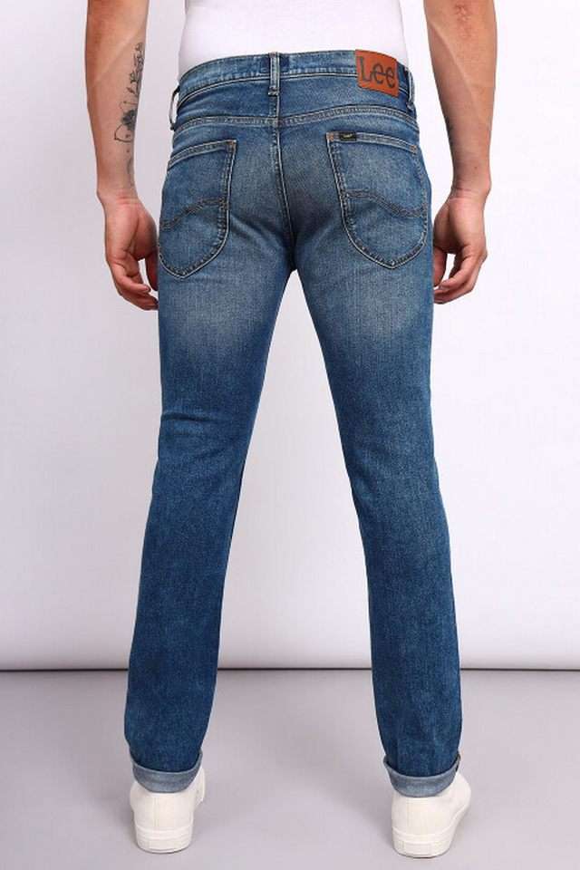 Light-Wash-Cotton-Blend-Tapered-Fit-Men-s-Jeans