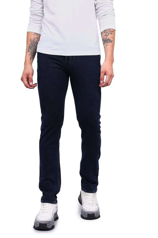 Light-Wash-Cotton-Blend-Tapered-Fit-Men-s-Jeans