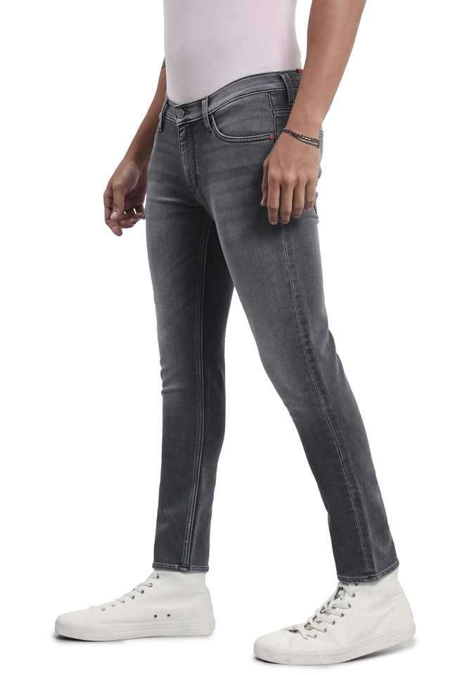 Light-Wash-Polyester-Skinny-Fit-Men-s-Jeans