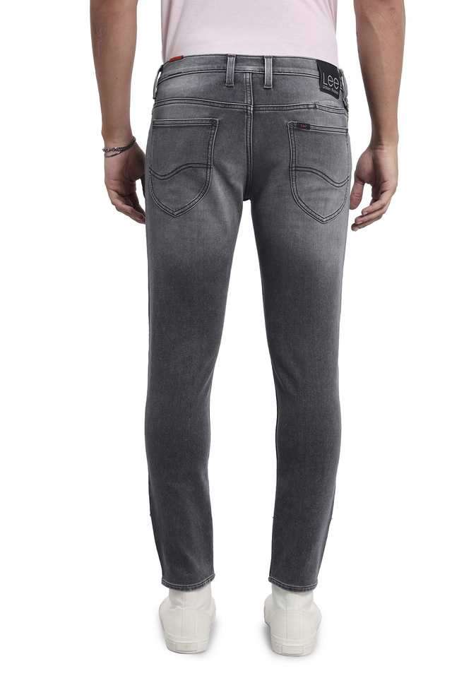 Light-Wash-Polyester-Skinny-Fit-Men-s-Jeans