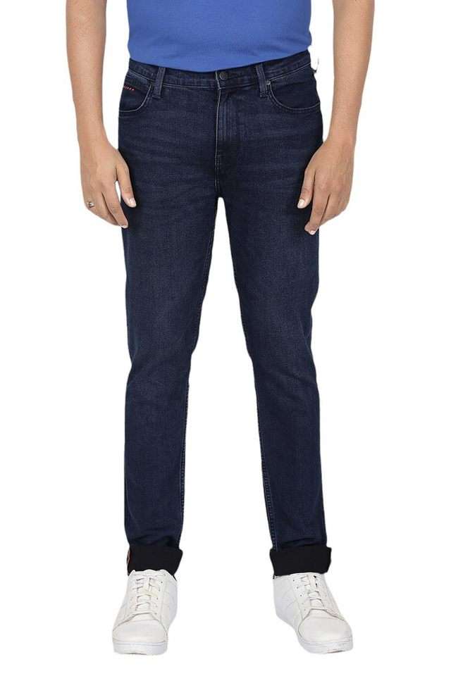 Light-Wash-Blended-Fabric-Skinny-Fit-Men-s-Jeans