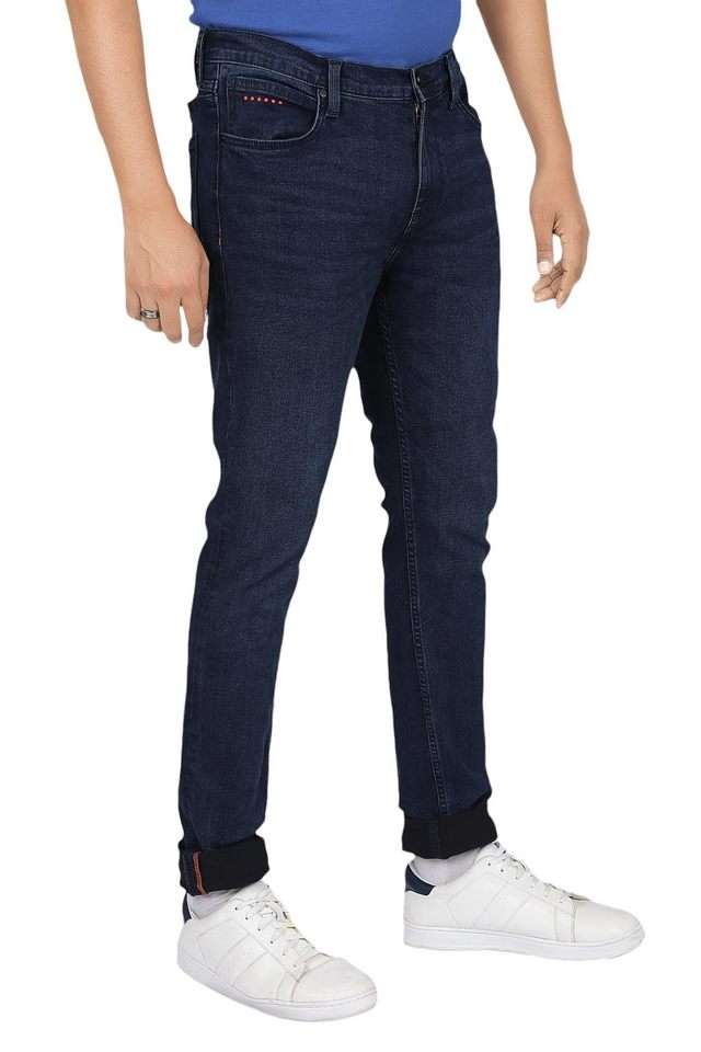 Light-Wash-Blended-Fabric-Skinny-Fit-Men-s-Jeans