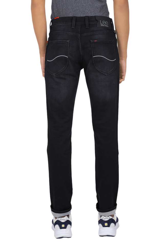 Light-Wash-Polyester-Tapered-Fit-Men-s-Jeans