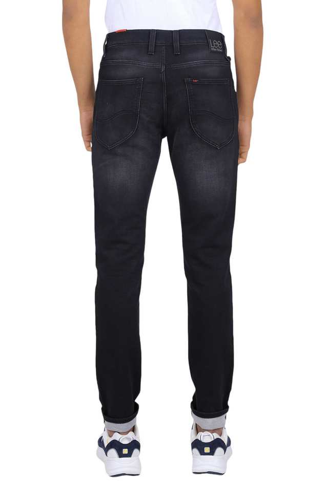 Light-Wash-Polyester-Skinny-Fit-Men-s-Jeans