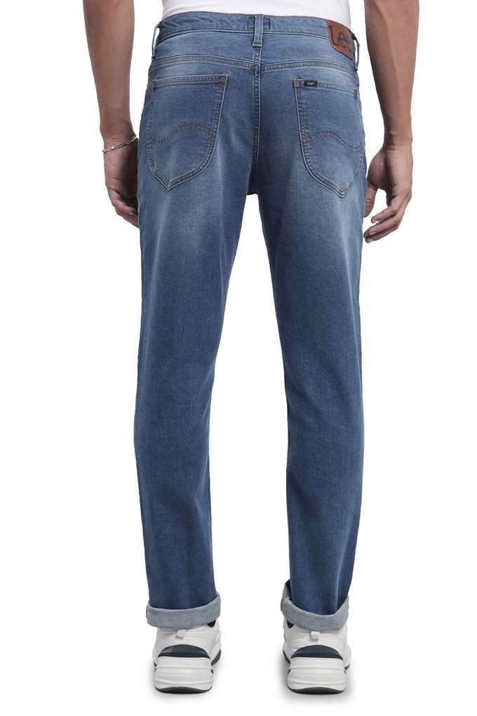 Light-Wash-Polyester-Skinny-Fit-Men-s-Jeans