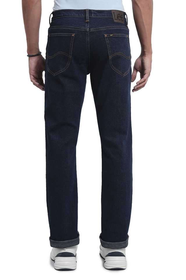 Light-Wash-Polyester-Tapered-Fit-Men-s-Jeans