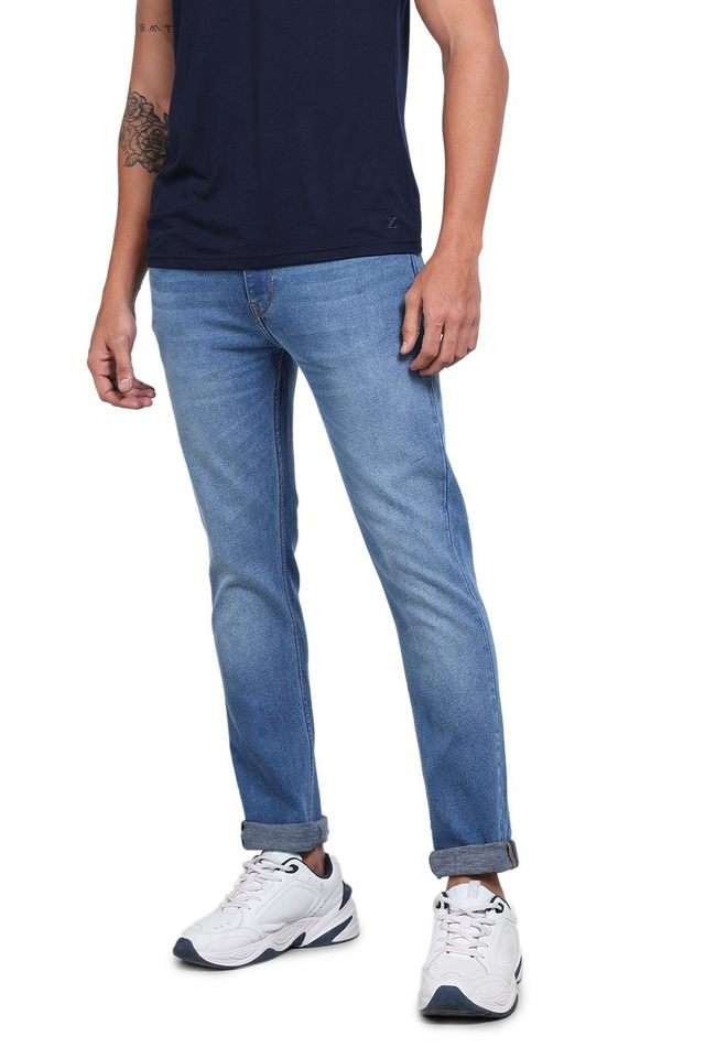 Light-Wash-Blended-Fabric-Tapered-Fit-Men-s-Jeans