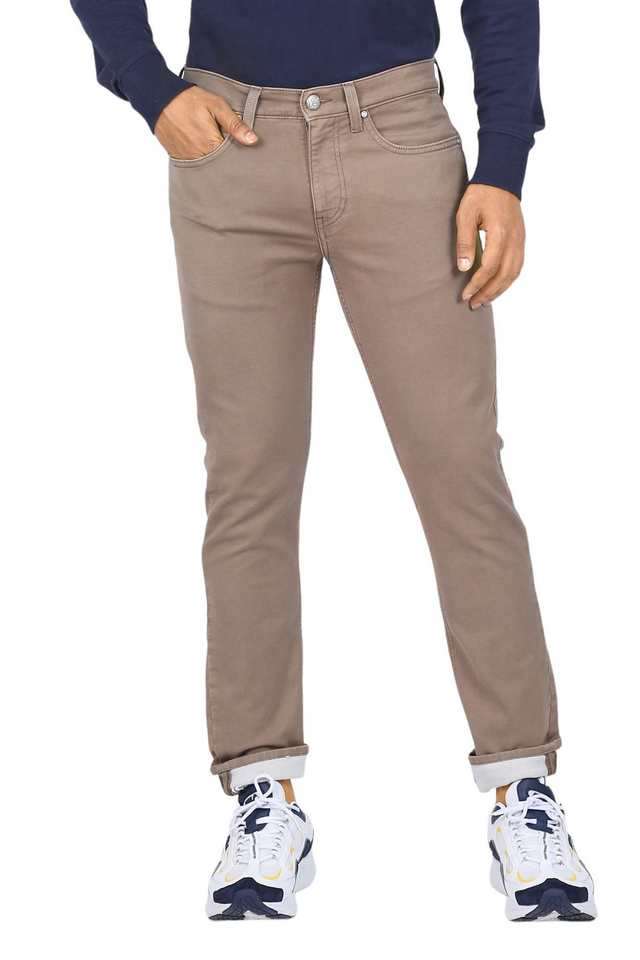 Light-Wash-Polyester-Tapered-Fit-Men-s-Jeans