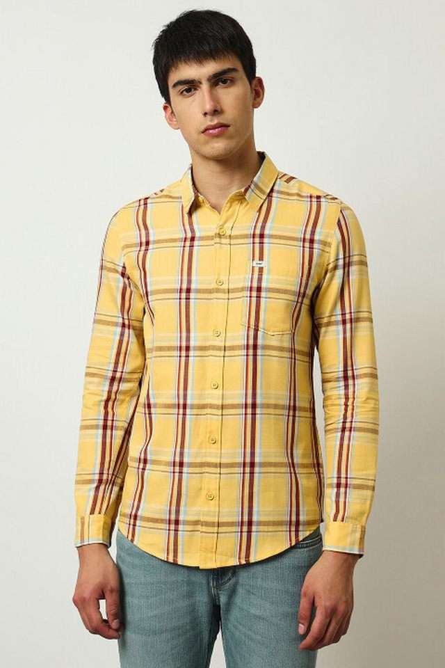 Checks-Cotton-Slim-Fit-Men-s-Casual-Wear-Shirt