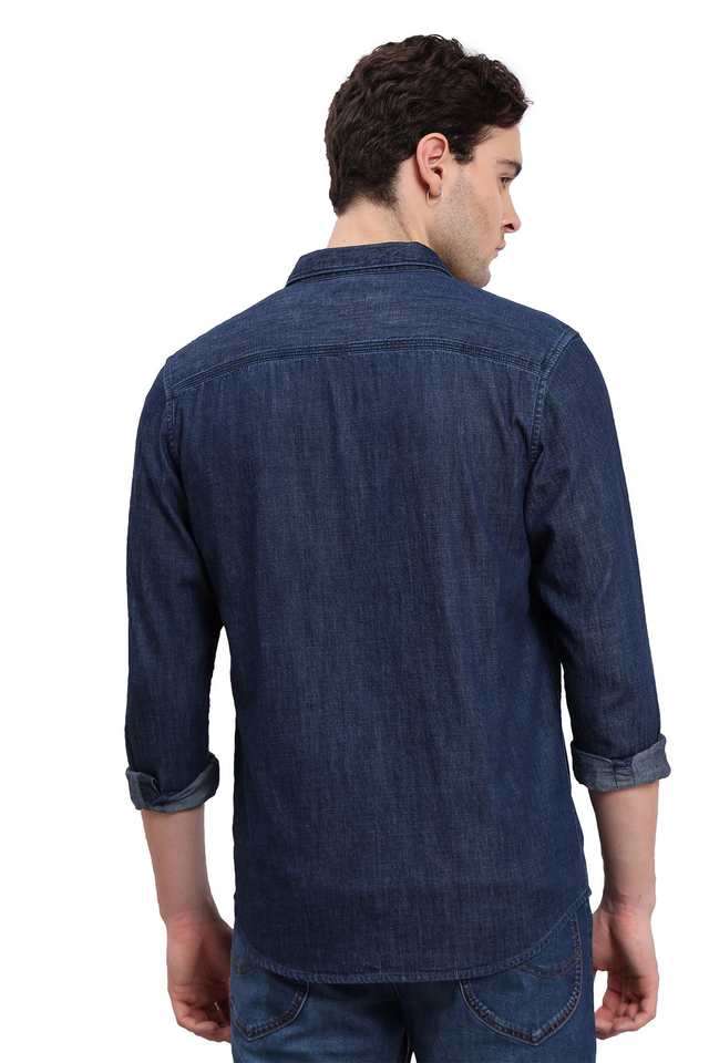 Solid-Cotton-Regular-Fit-Men-s-Casual-Shirt