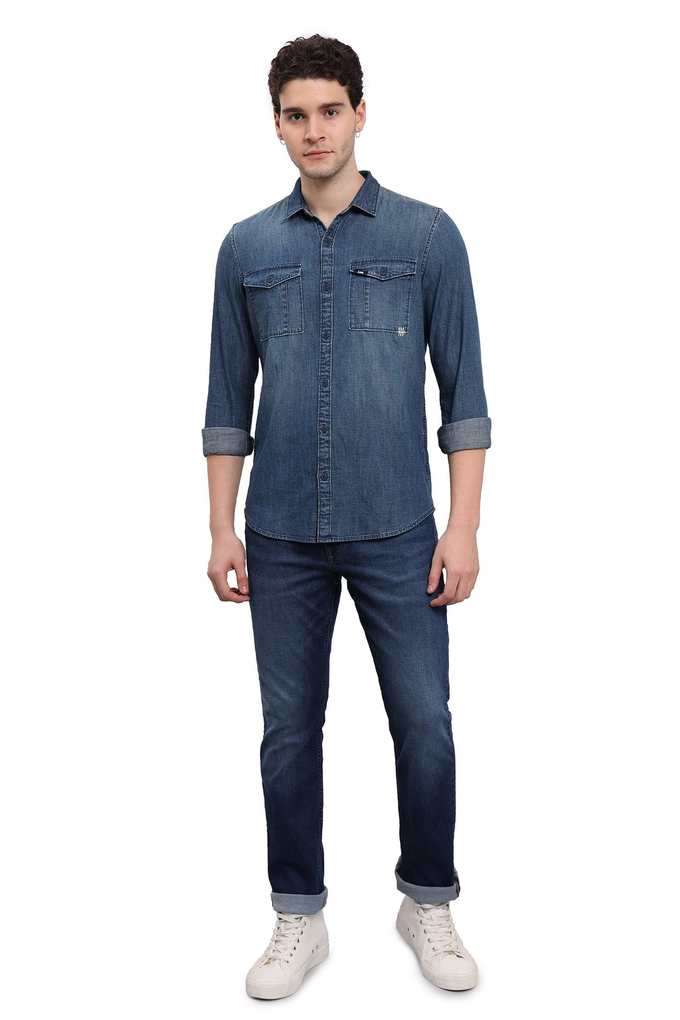 Solid-Cotton-Slim-Fit-Men-s-Casual-Shirt