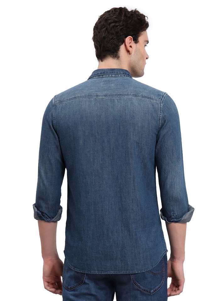 Solid-Cotton-Slim-Fit-Men-s-Casual-Shirt