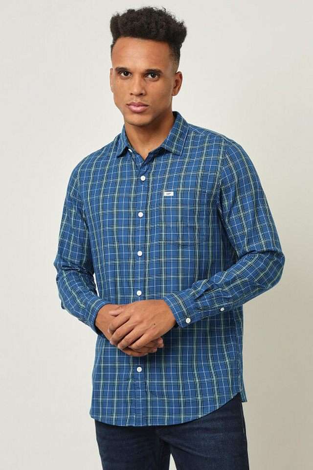 Checks-Cotton-Slim-Fit-Men-s-Casual-Wear-Shirt