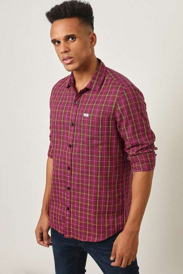 Checks-Cotton-Slim-Fit-Men-s-Casual-Wear-Shirt