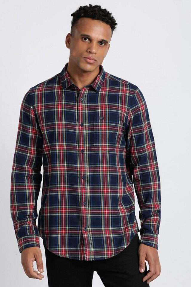 Checks-Cotton-Regular-Fit-Men-s-Casual-Wear-Shirt