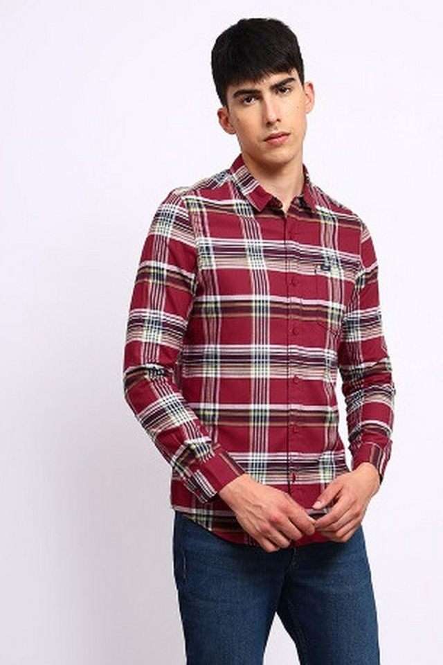 Checks-Cotton-Slim-Fit-Men-s-Casual-Wear-Shirt