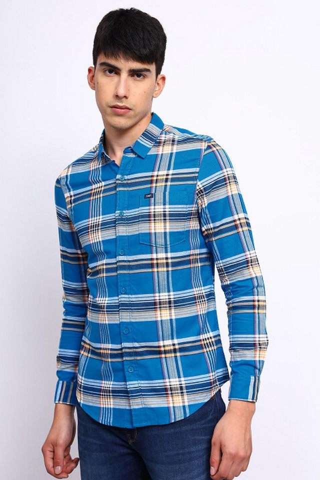Checks-Cotton-Slim-Fit-Men-s-Casual-Wear-Shirt