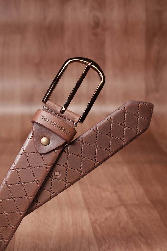 Buy Van Heusen Brown Graphic Print Men's Leather Single Side