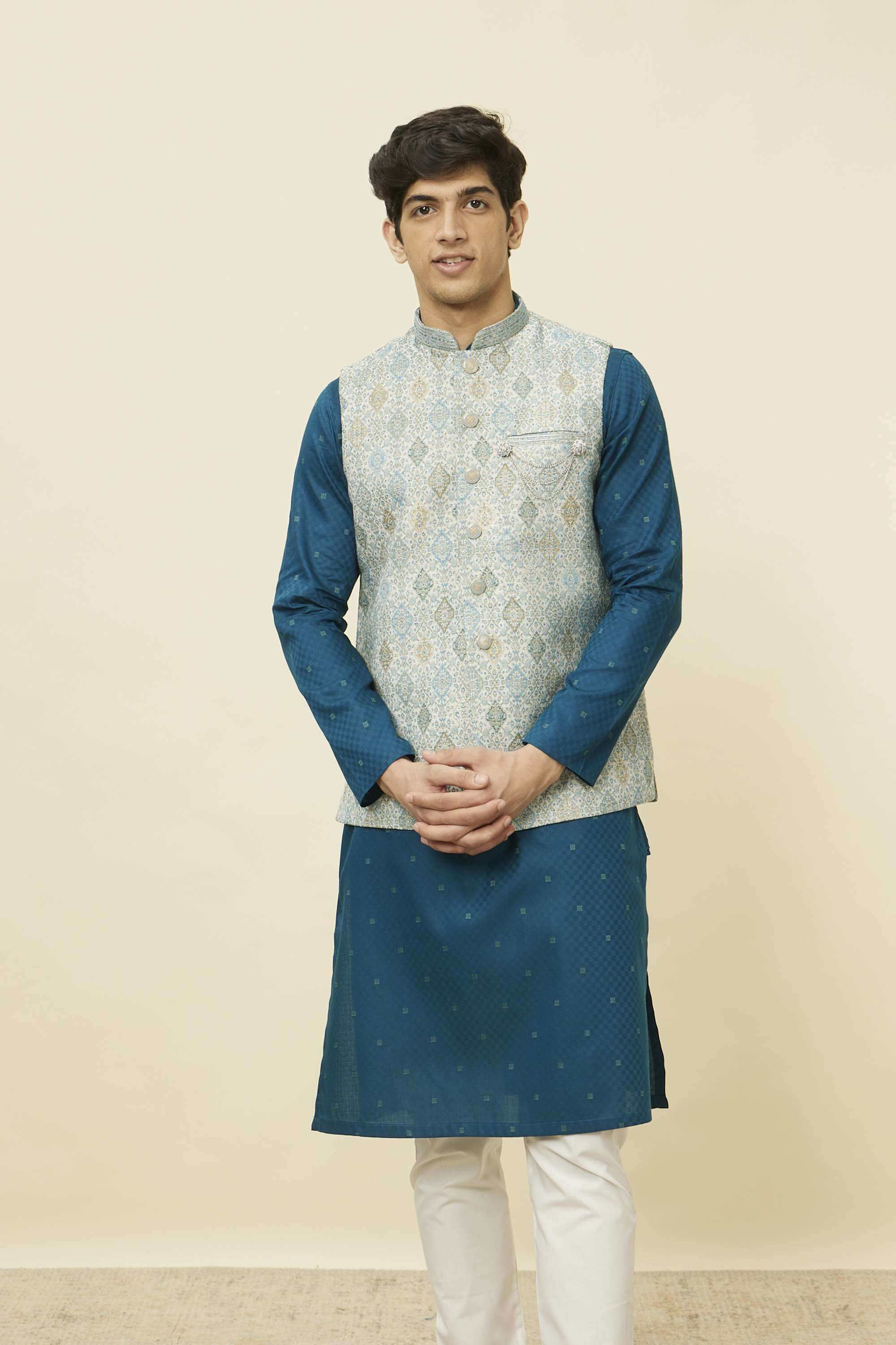Jaquard-Regular-Fit-Men-s-Casual-Wear-Nehru-Jacket