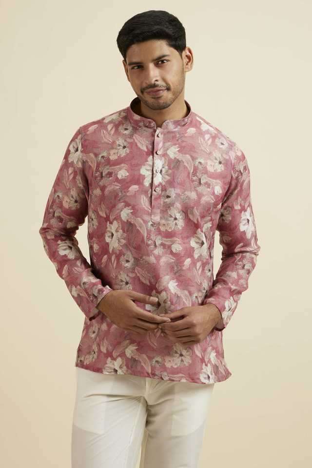 Printed-Viscose-Blend-Men-s-Casual-Wear-Kurta